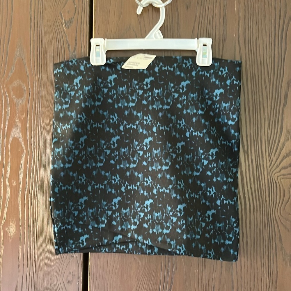H&M turquoise and black mini, pencil skirt. Size 12. NWT